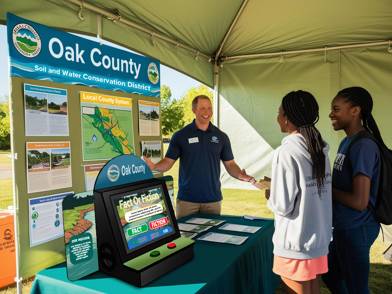 soil and water conservation district display booth tent